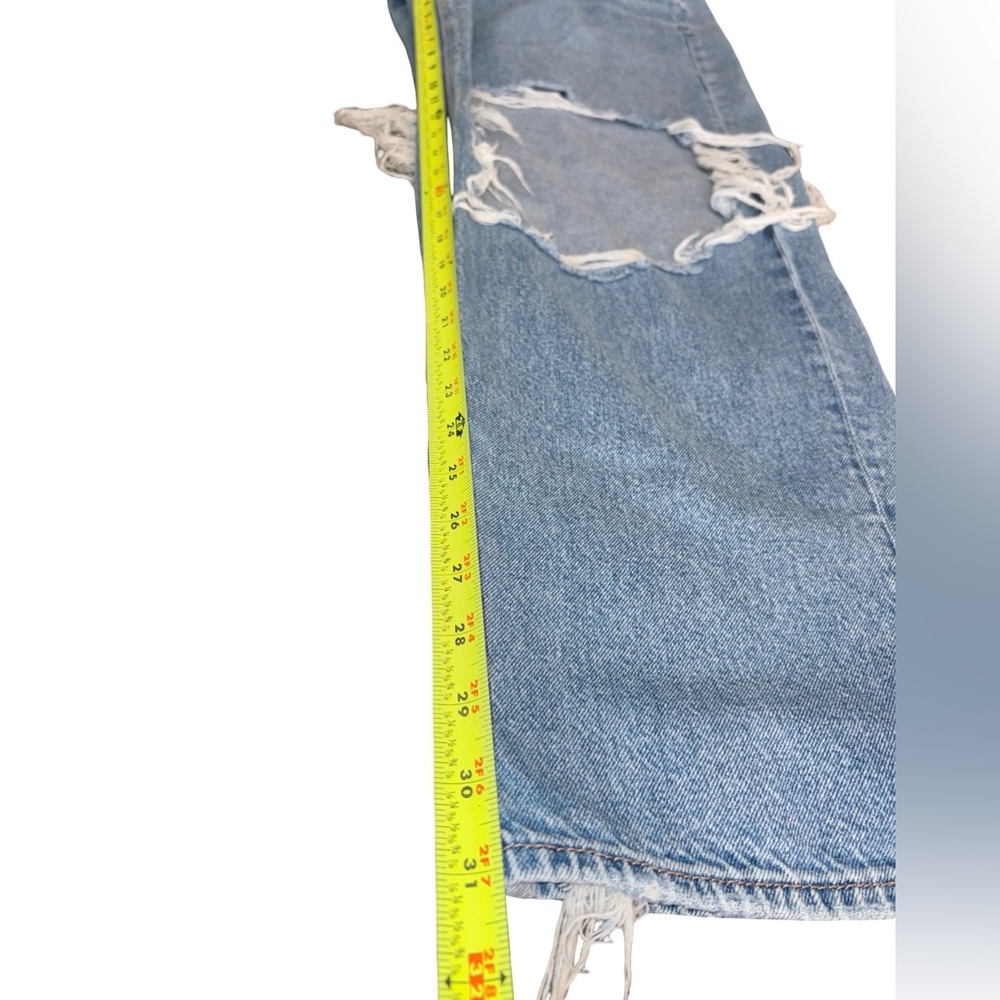 American Eagle Outfitters Ripped Distressed Jeans Size 14 Long High Rise Rigid - Picture 7 of 8